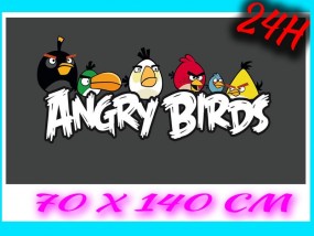  Angry Birds Ręcznik kąpielowy dla dziewczynki 70x140 cm