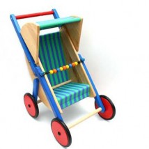 Drewniany wózek spacerowy dla lalek 74210