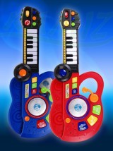  Muzyczny zestaw - GITARA + keyboard + mikser DJ  - 2 kolory