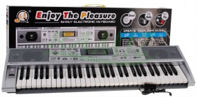  fantastyczny KEYBOARD + mikrofon + zasilacz + USB + radio - 61 klawisz